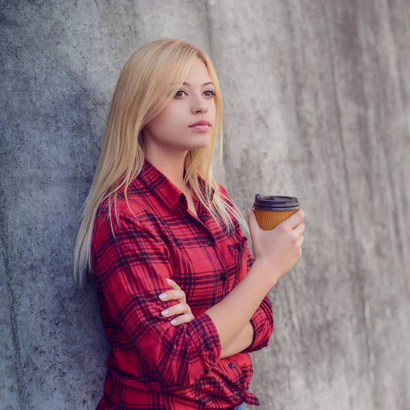 Women waiting with coffee